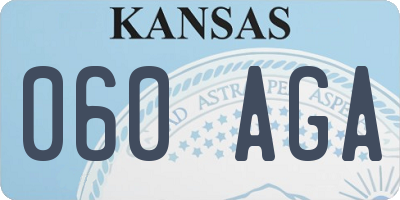 KS license plate 060AGA