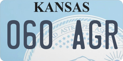 KS license plate 060AGR