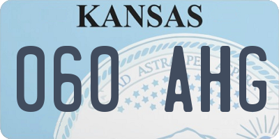 KS license plate 060AHG