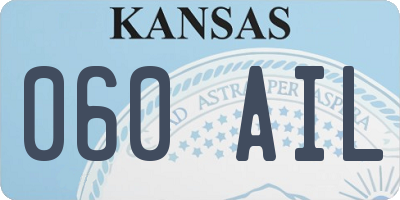 KS license plate 060AIL