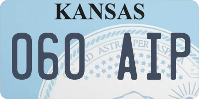 KS license plate 060AIP