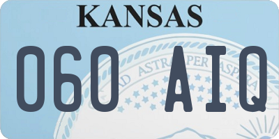 KS license plate 060AIQ