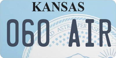 KS license plate 060AIR