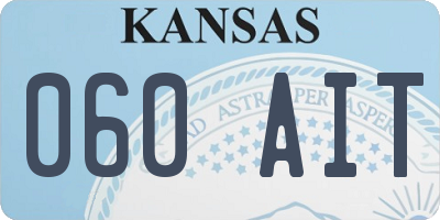 KS license plate 060AIT