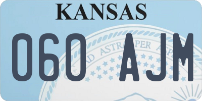 KS license plate 060AJM