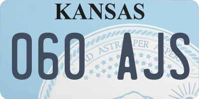 KS license plate 060AJS