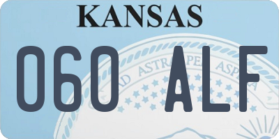 KS license plate 060ALF