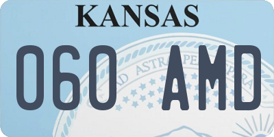 KS license plate 060AMD