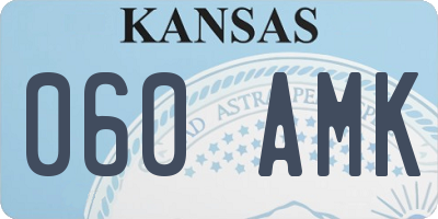 KS license plate 060AMK