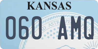 KS license plate 060AMQ