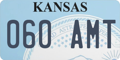 KS license plate 060AMT