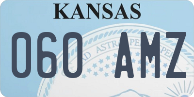 KS license plate 060AMZ