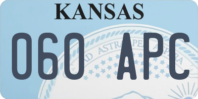 KS license plate 060APC