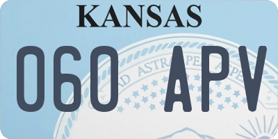 KS license plate 060APV