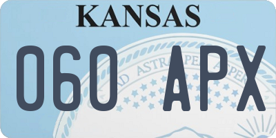 KS license plate 060APX