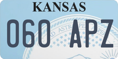 KS license plate 060APZ