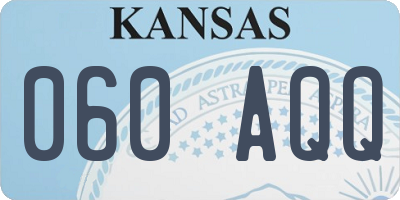 KS license plate 060AQQ
