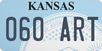 KS license plate 060ART