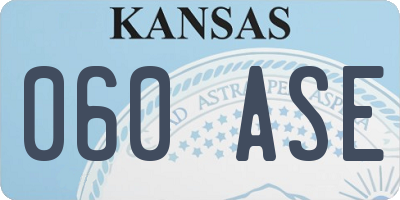 KS license plate 060ASE