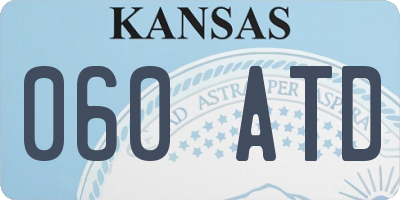 KS license plate 060ATD