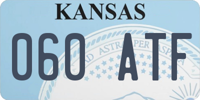 KS license plate 060ATF