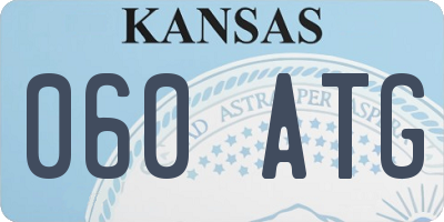 KS license plate 060ATG