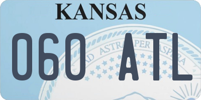 KS license plate 060ATL