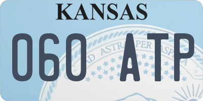 KS license plate 060ATP