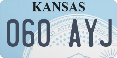 KS license plate 060AYJ