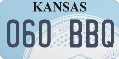 KS license plate 060BBQ