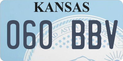 KS license plate 060BBV