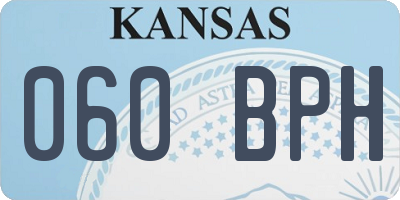 KS license plate 060BPH