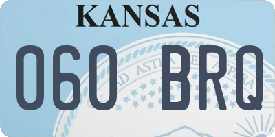 KS license plate 060BRQ