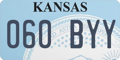 KS license plate 060BYY