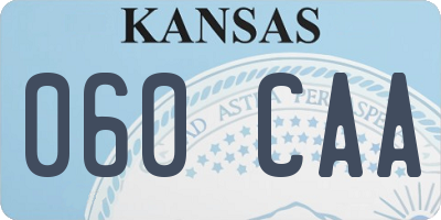 KS license plate 060CAA