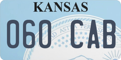 KS license plate 060CAB