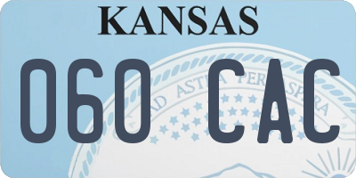 KS license plate 060CAC