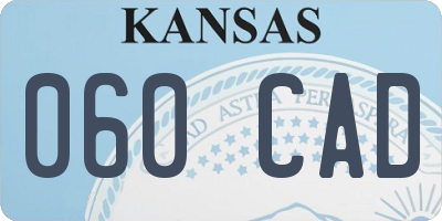 KS license plate 060CAD