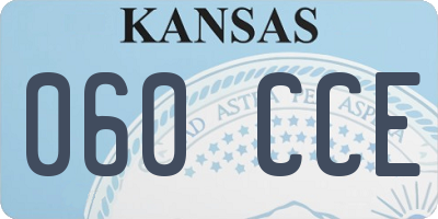 KS license plate 060CCE