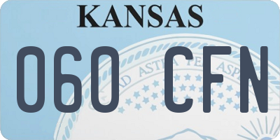 KS license plate 060CFN