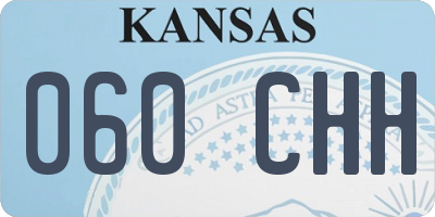 KS license plate 060CHH