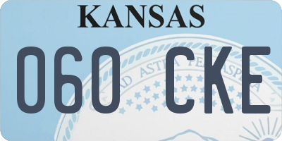 KS license plate 060CKE
