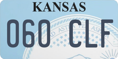 KS license plate 060CLF