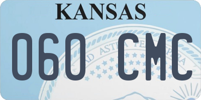 KS license plate 060CMC