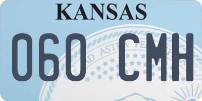 KS license plate 060CMH