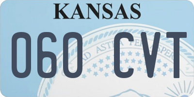 KS license plate 060CVT