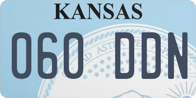 KS license plate 060DDN