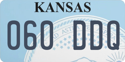 KS license plate 060DDQ
