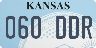 KS license plate 060DDR