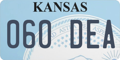 KS license plate 060DEA